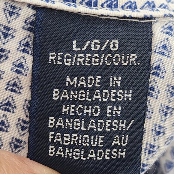 Wrangler Blue Printed Cotton Logo Embroidered Western Shirt - Picture 7 of 7